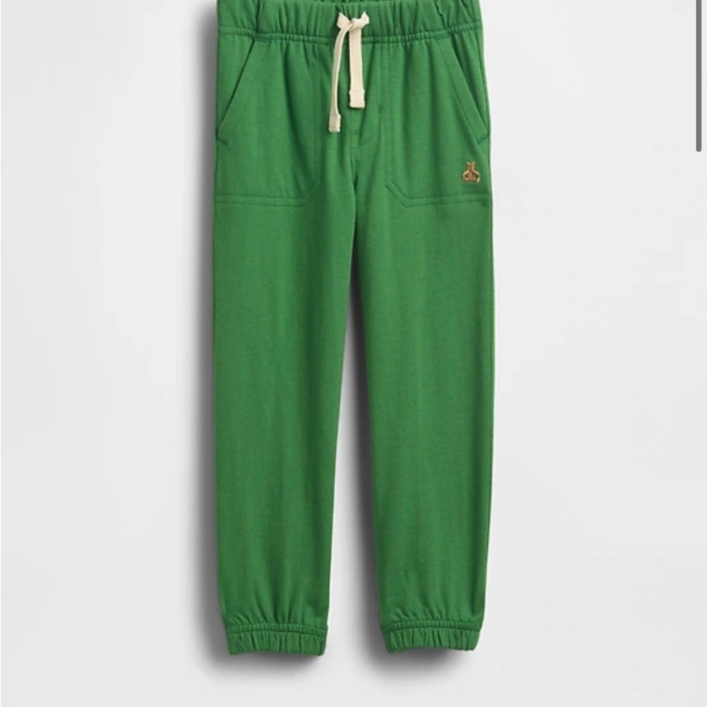 GAP Kids Green Drawstring Sweatpants with Contrast Tie